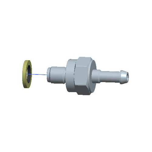 IO-ADAPT-BARB气管接头G1/8 Male to 1/4 Hose Adaptor