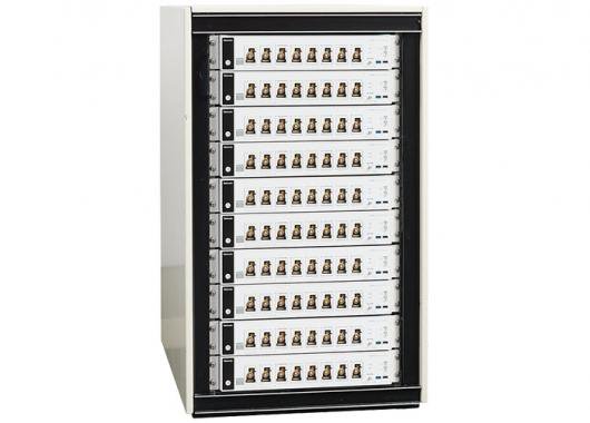 5 Series Mixed Signal Oscilloscope Low Profile Stacked View